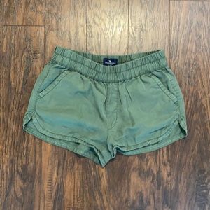 Green khaki shorts